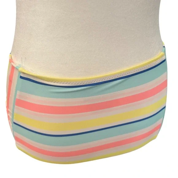 Lucky Brand Girls Striped Bikini Set Blue Tint Multi UPF 50+ Size XL 16 NWT - Picture 9 of 11